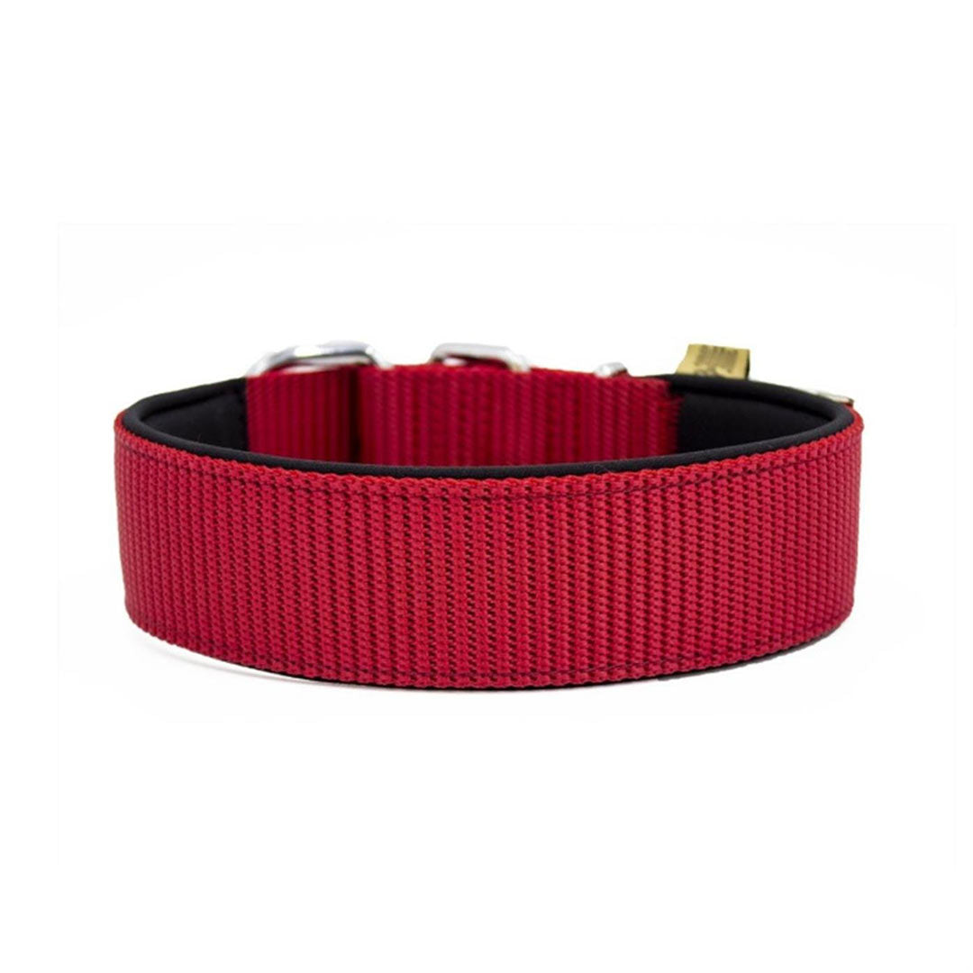 Doggie Konforlu Dokumadan El Yapımı Kirmizi Köpek Boyun Tasması 5x50-60cm