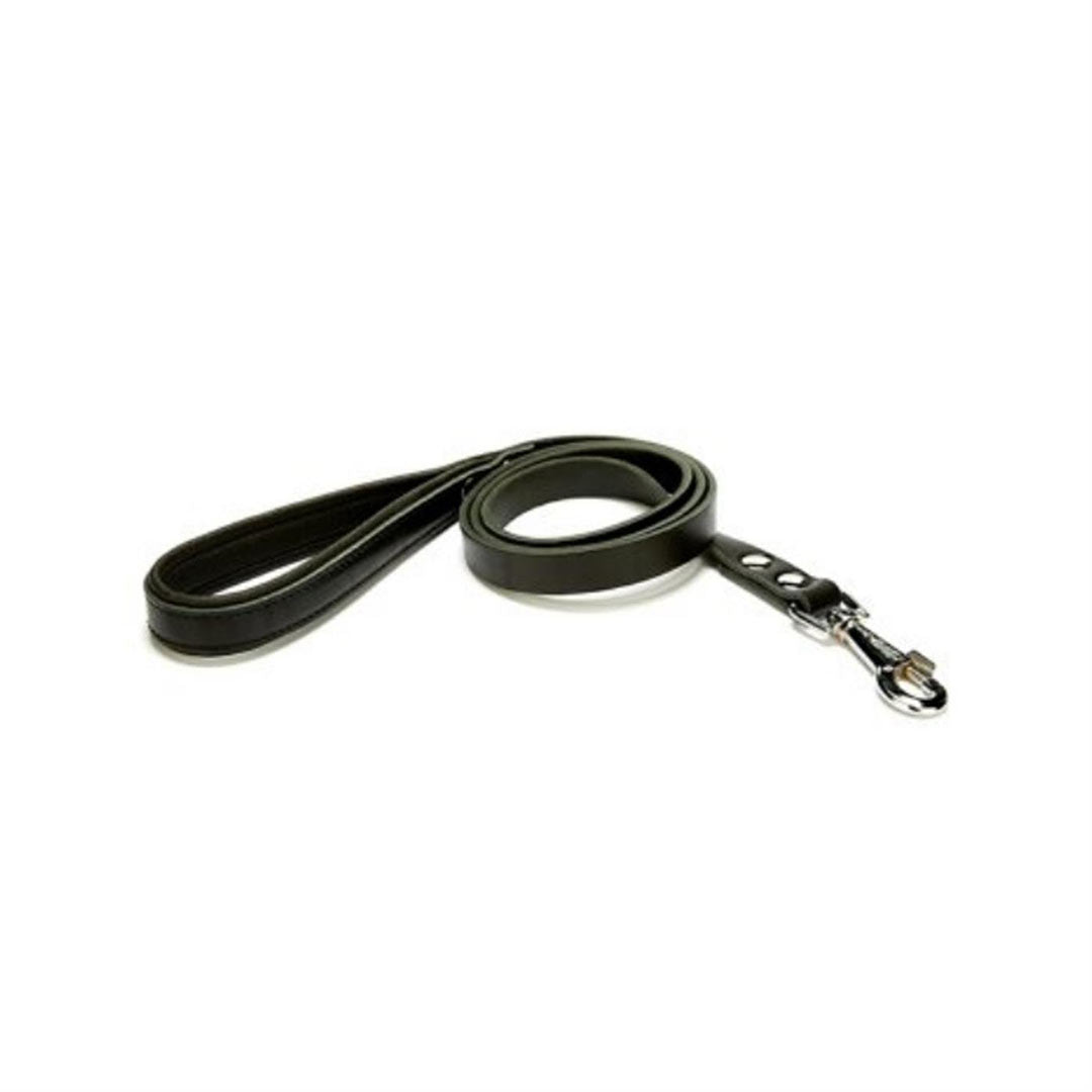 Doggie Comfortable Genuine Leather Handmade Black Dog Walking Leash 1.5x160cm