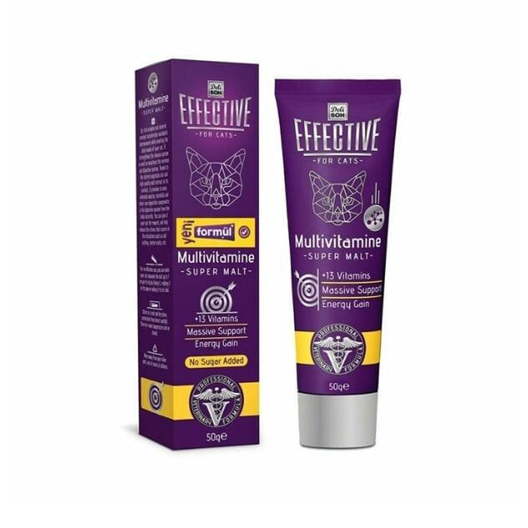 Delibon Effective Multivitamin Kedi Malt Macunu 50gr