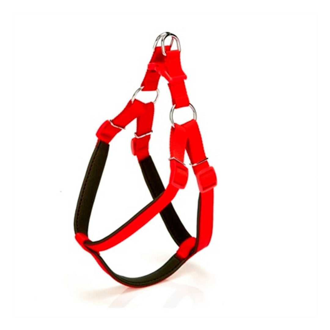 Doggie Konforlu Dokumadan El Yapımı Ronin Model Kirmizi Köpek Göğüs Tasması M-2x45-55cm