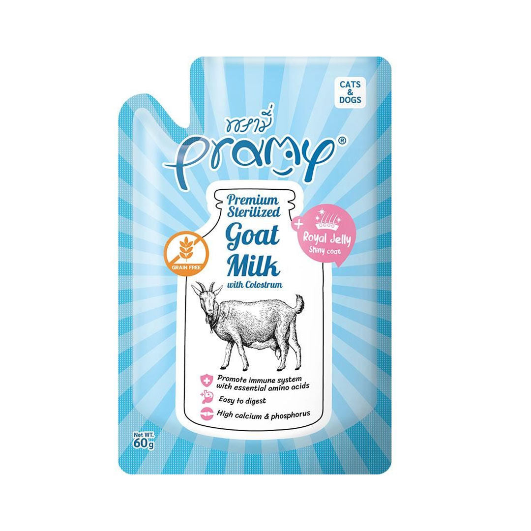 حليب معقم من برامي للتسامح والحيوانات الصغيرة مع الكولوستروم وجيلي ملكة النحل 60 جرام