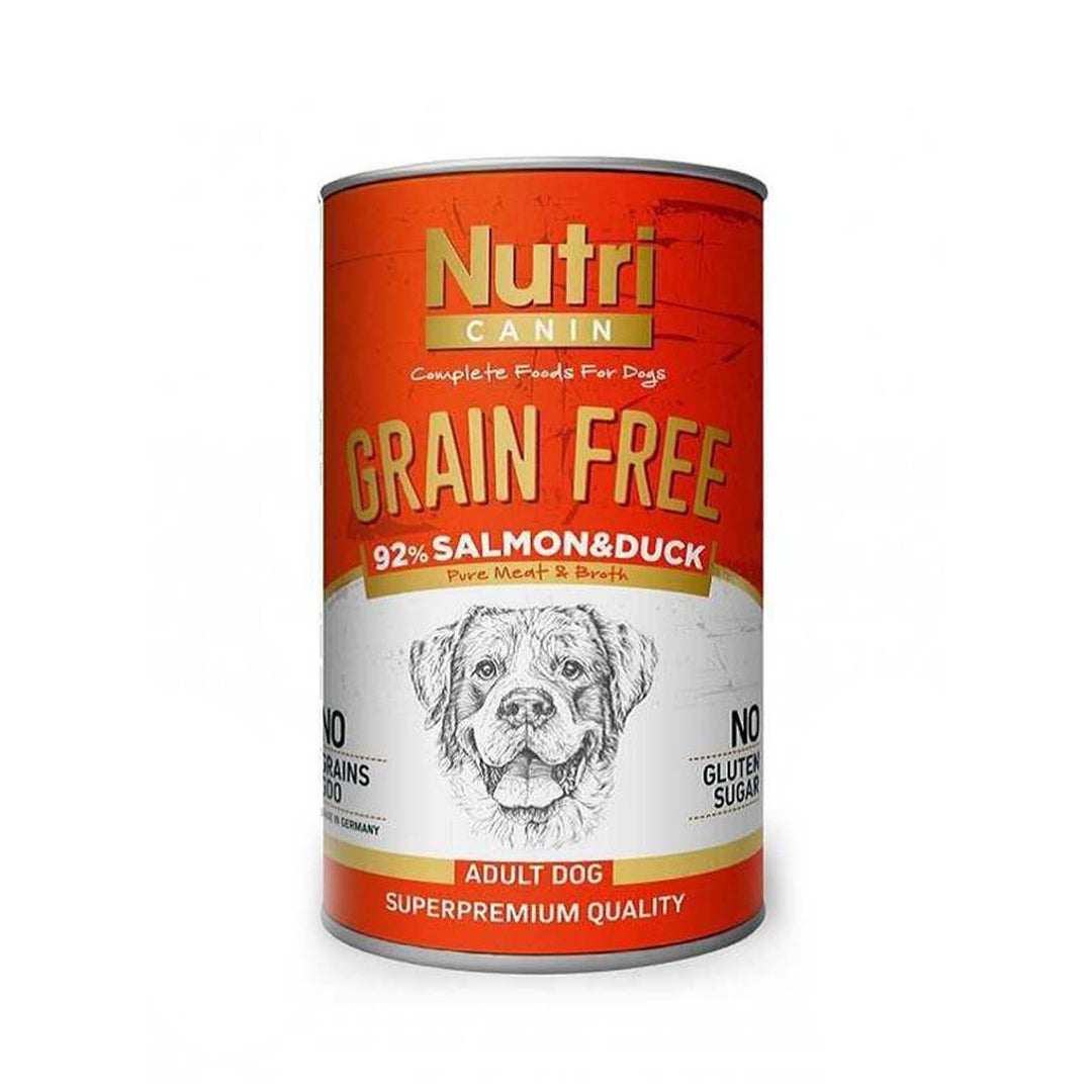 Nutri Canin Tahılsız Somonlu ve Ördekli Yetişkin Köpek Konservesi 400gr