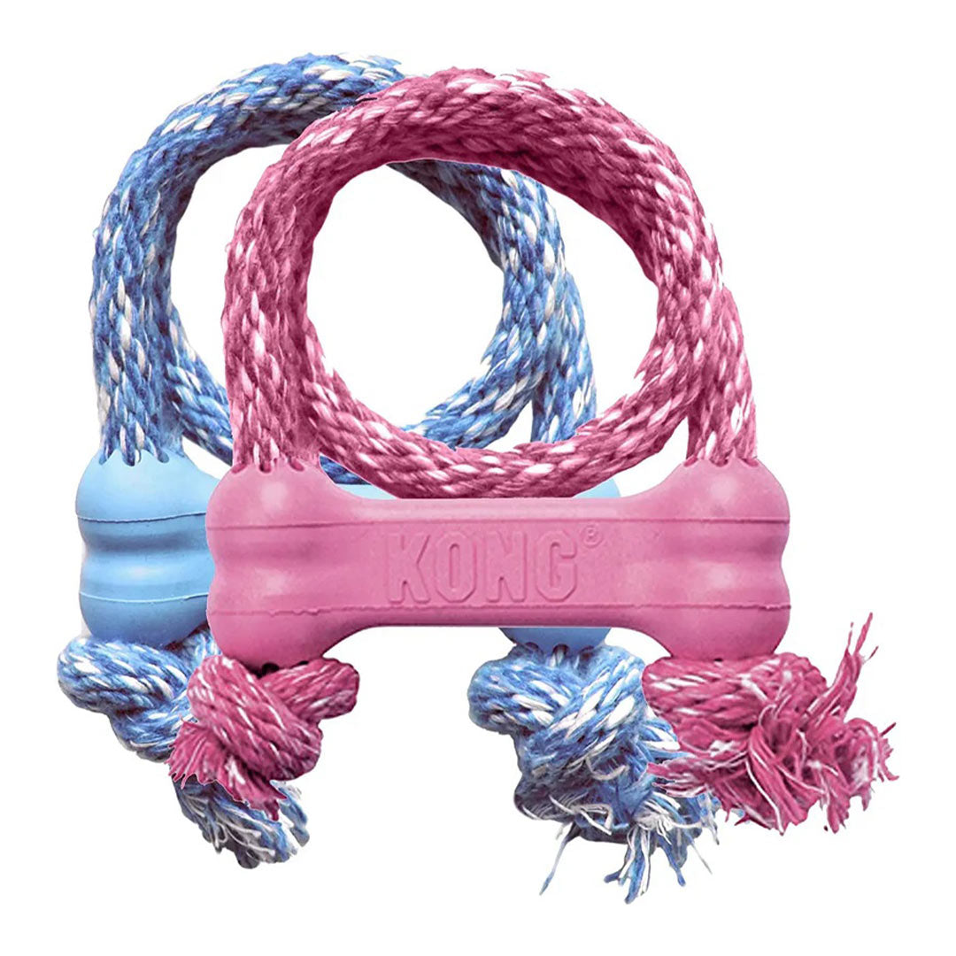 لعبة الجراء Kong Puppy Goodie على شكل عظم وحبل XS