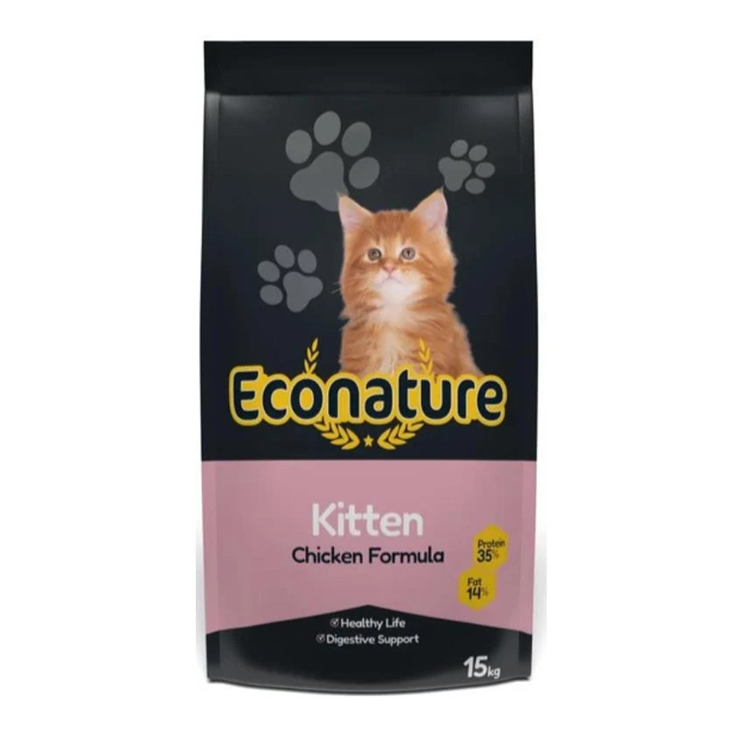 Econature Tavuklu Yavru Kedi Maması 15 Kg