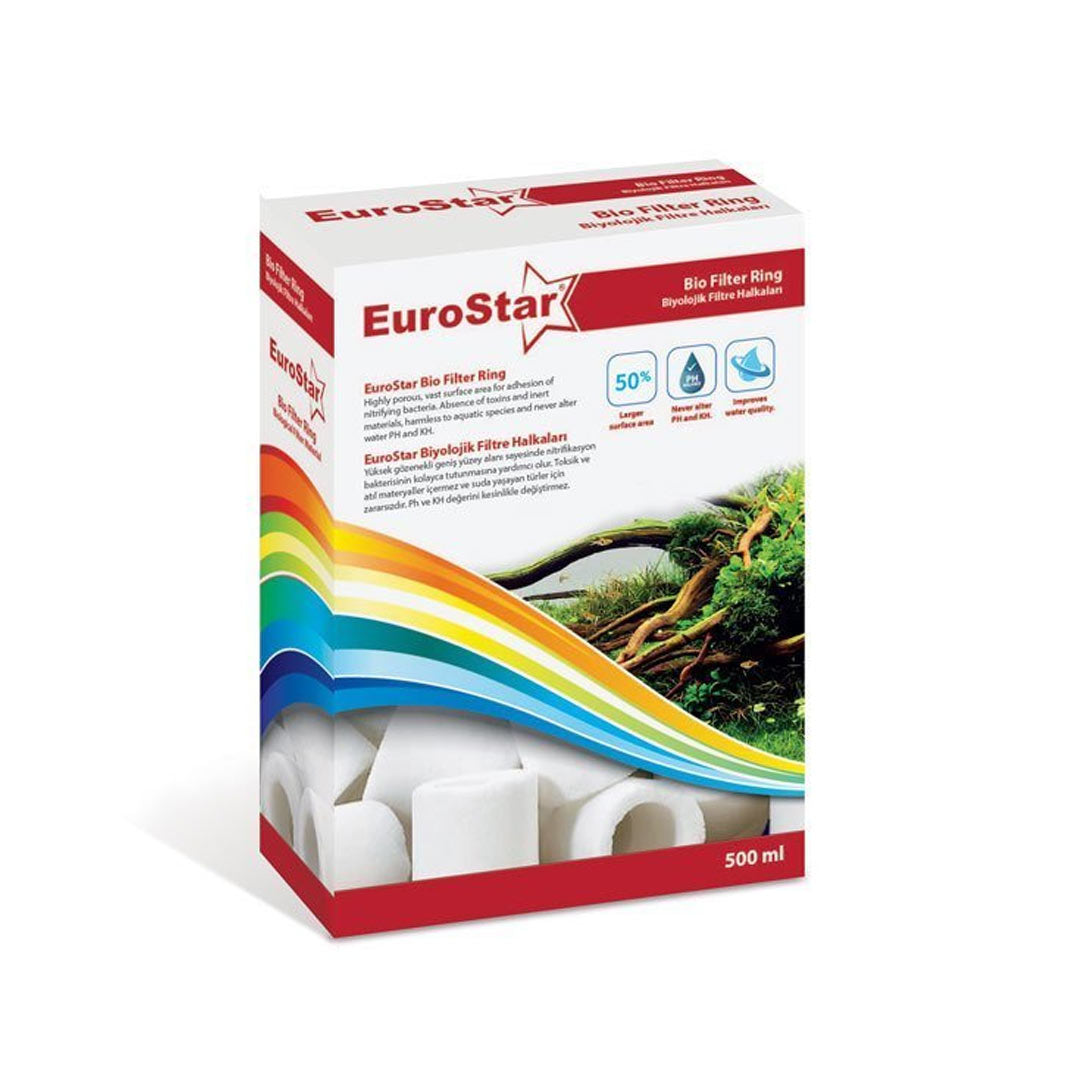 فلتر حوض السمك بحلقة سيراميك من يوروستار، 500 مل
