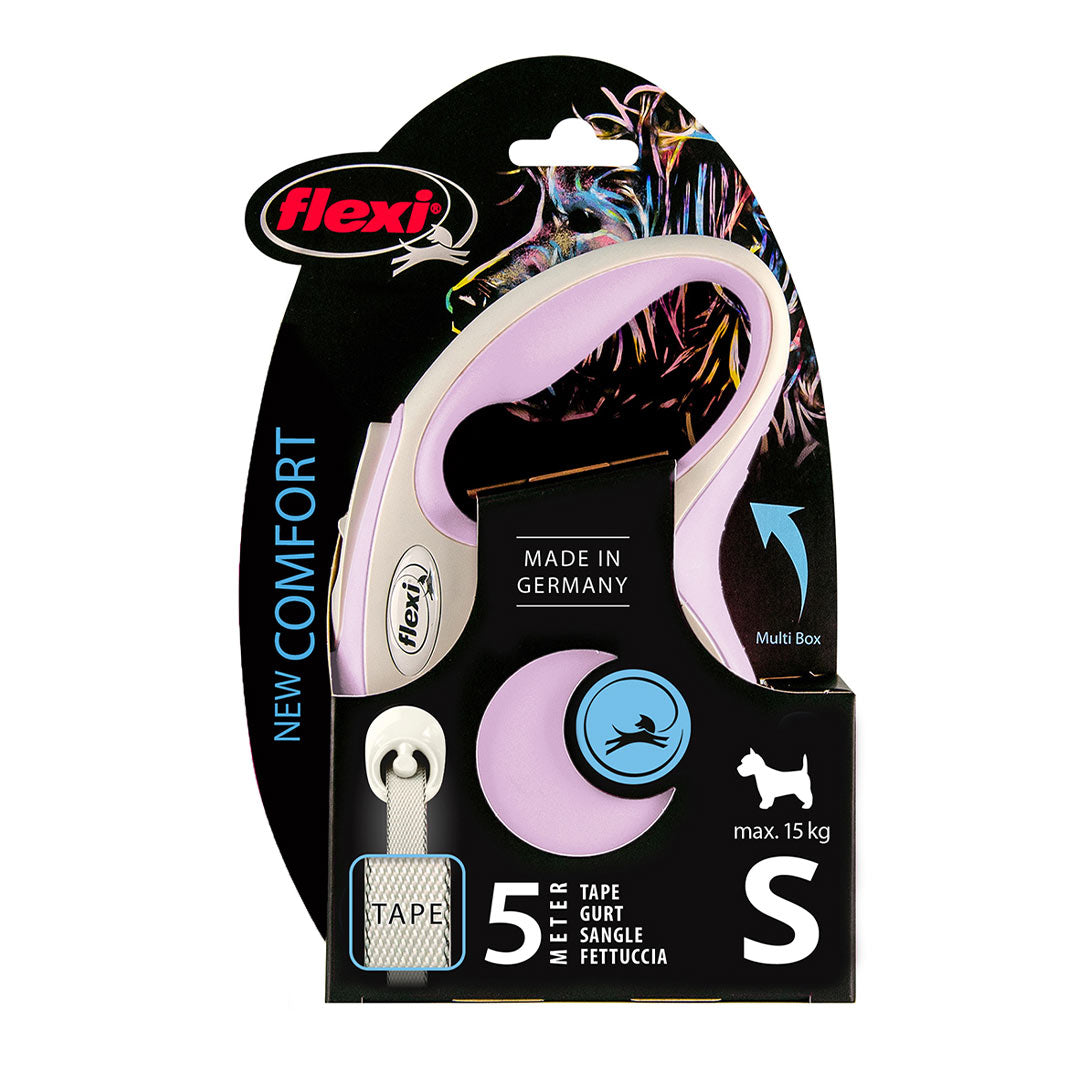 Flexi New Comfort Otomatik Şerit Rose Pembe Köpek Gezdirme Tasmasi S 5mt