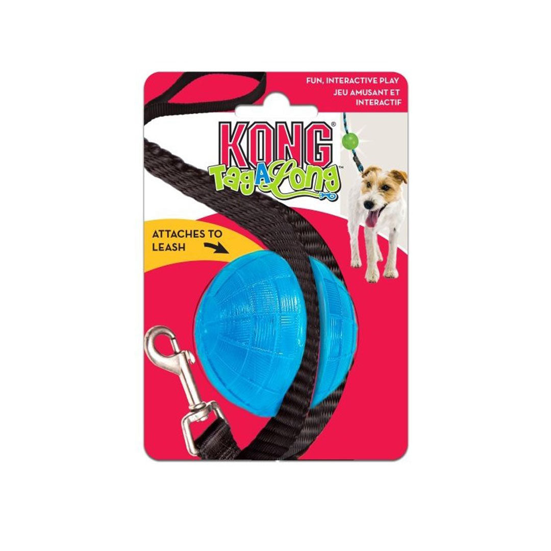 كرة لعبة الكلب القابلة للتثبيت من Kong Tag-A-Long مقاس متوسط