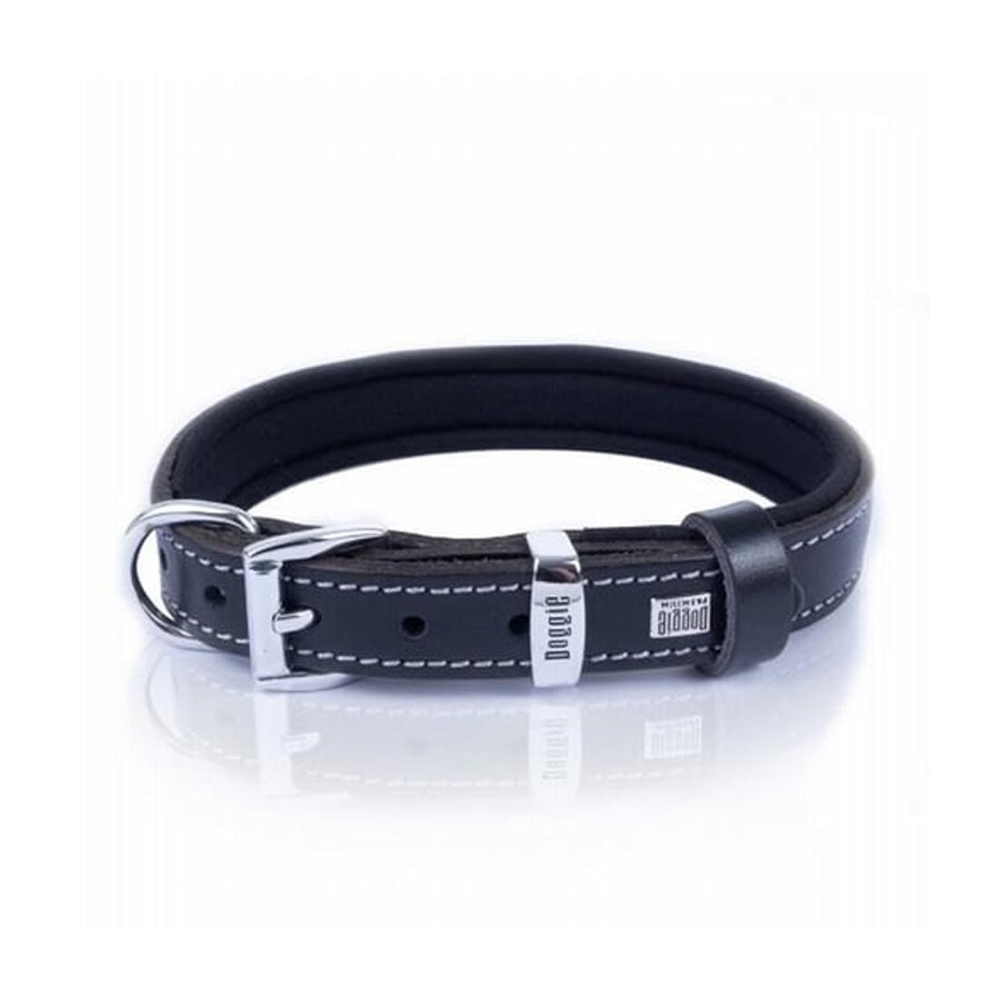 Doggie Comfortable چرم اصل دست ساز سگ سیاه 2x35-40cm