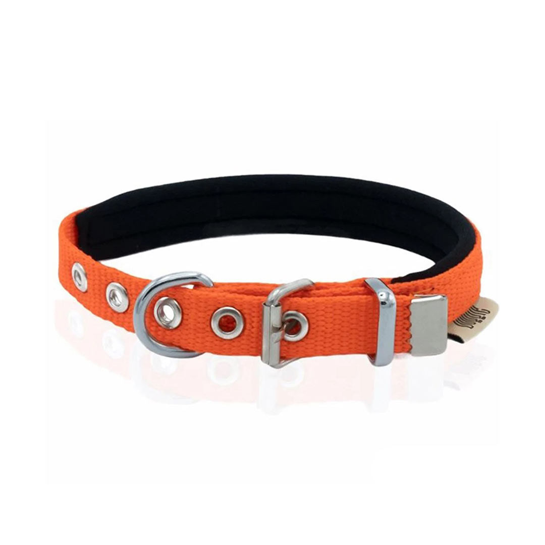 Doggie Konforlu Dokumadan El Yapımı Turuncu Köpek Boyun Tasması 2x35-40cm