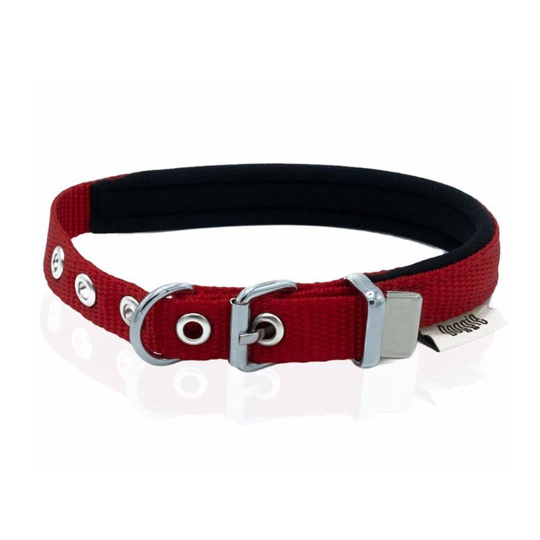 Doggie Comfortable Woven Handmade Red Dog Collar 1.5x20-25cm