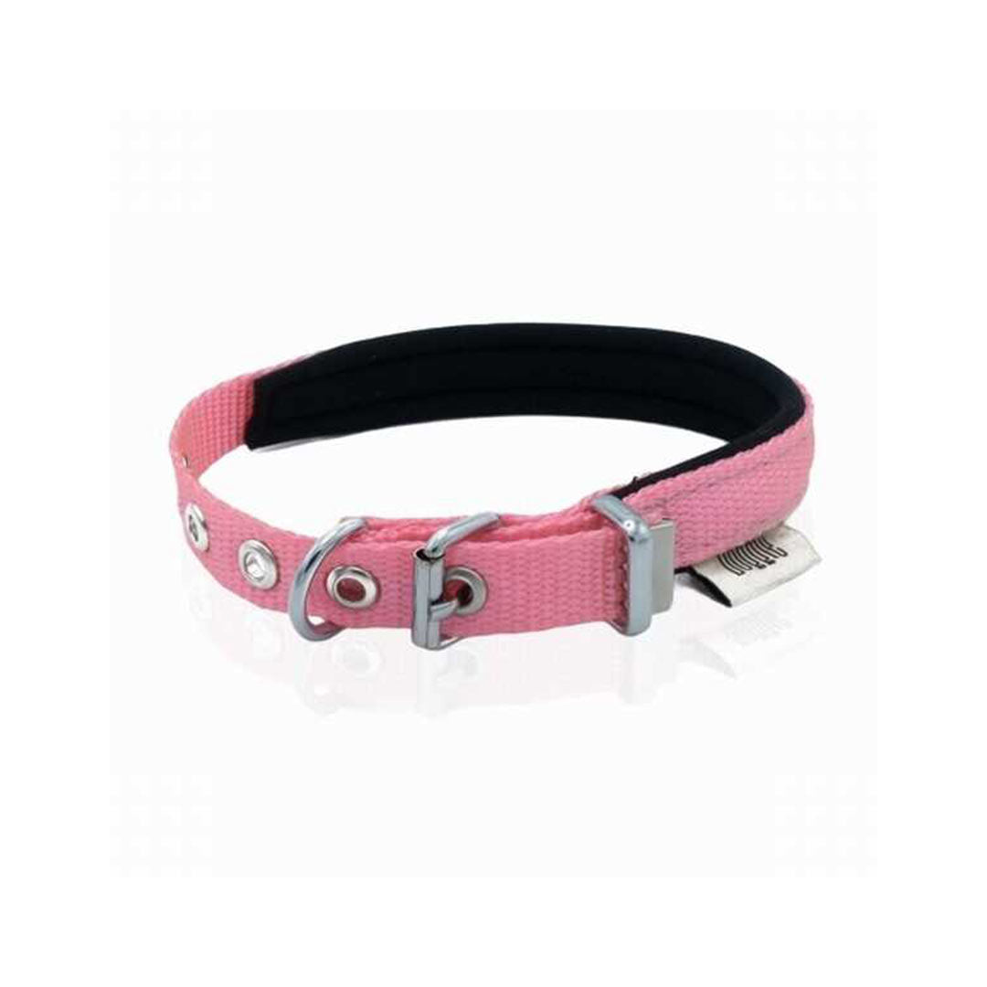 Doggie Konfor Dokuma Köpek Boyun Tasması Pembe 1,5x20 25 Cm