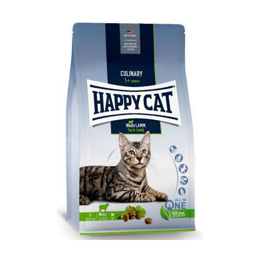 Happy Cat Culinary Weide Lamm Kuzu Etli Yetişkin Kedi Maması 4Kg