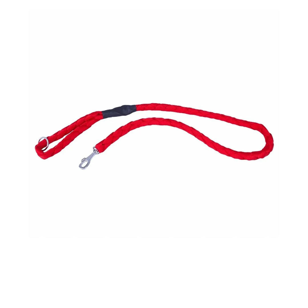 Doggie Örgülü Dokuma Kırmızı Köpek Gezdirme Tasması Medium 2.5x100 Cm