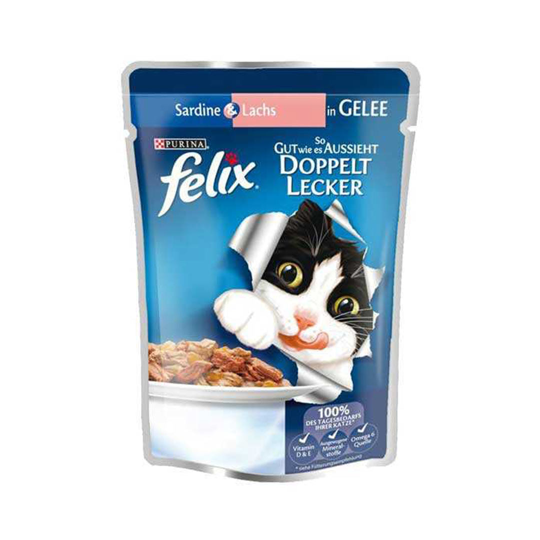 غذای گربه مرغوب فلیکس هویج که خوده قارچی خوراکی نمگیر بریان پاک شده سالمون 100 گرم