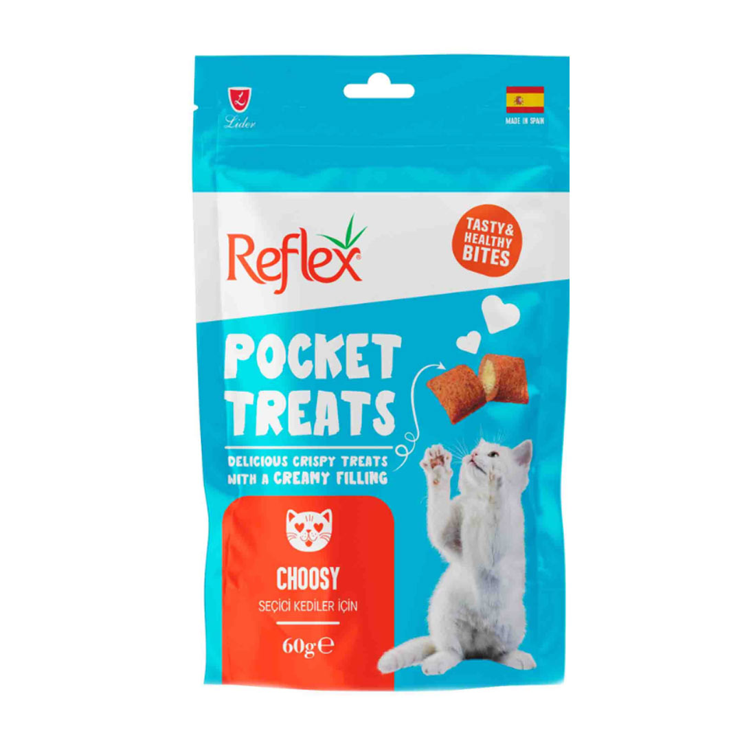Reflex Pocket Seçici Kediler için Tavuklu Kedi Ödülü 60 Gr