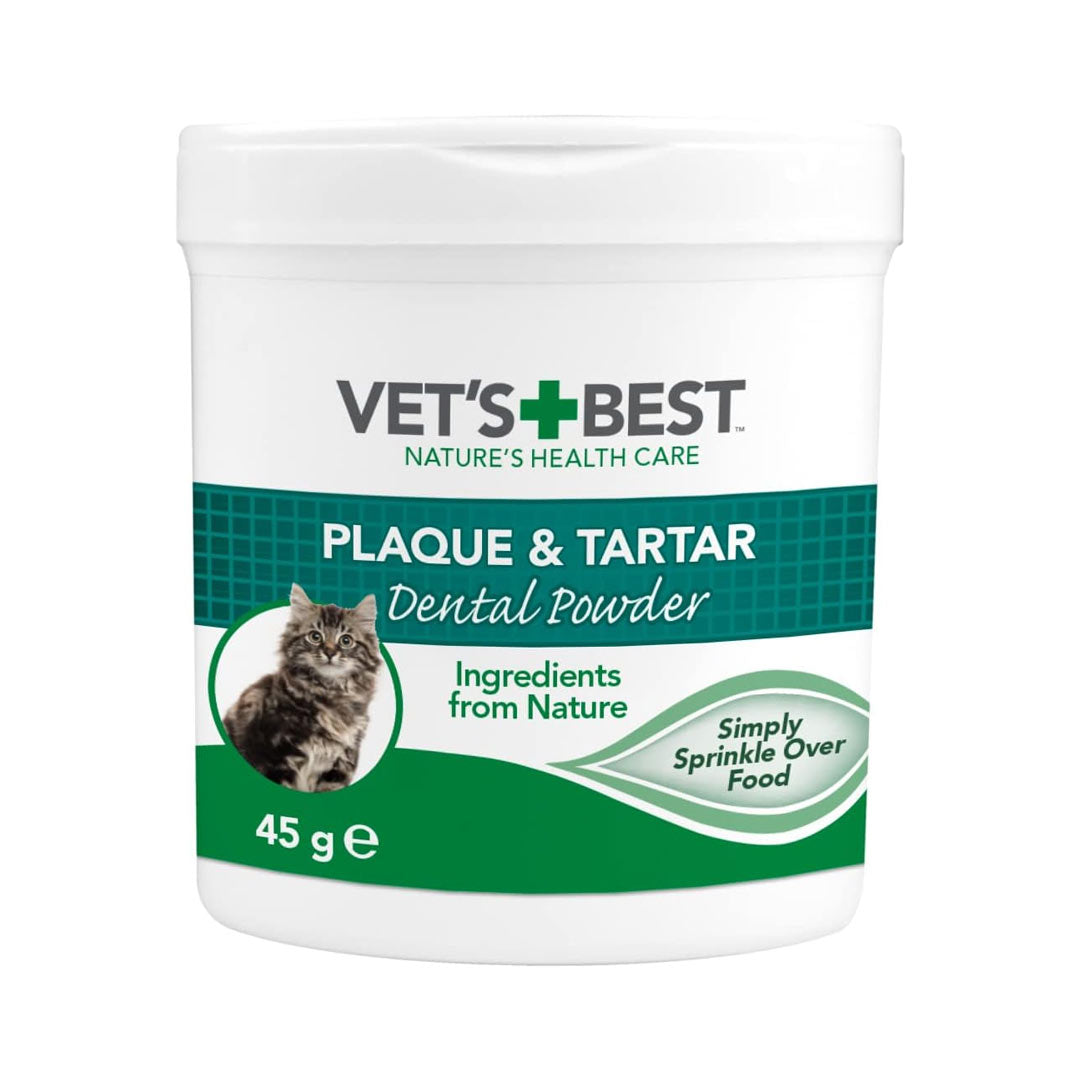 Vet’s Best Kediler için Deniz ve Spirulina Yosunu Özlü Plak ve Tartar Önleyici Ağız Bakım Tozu 45gr