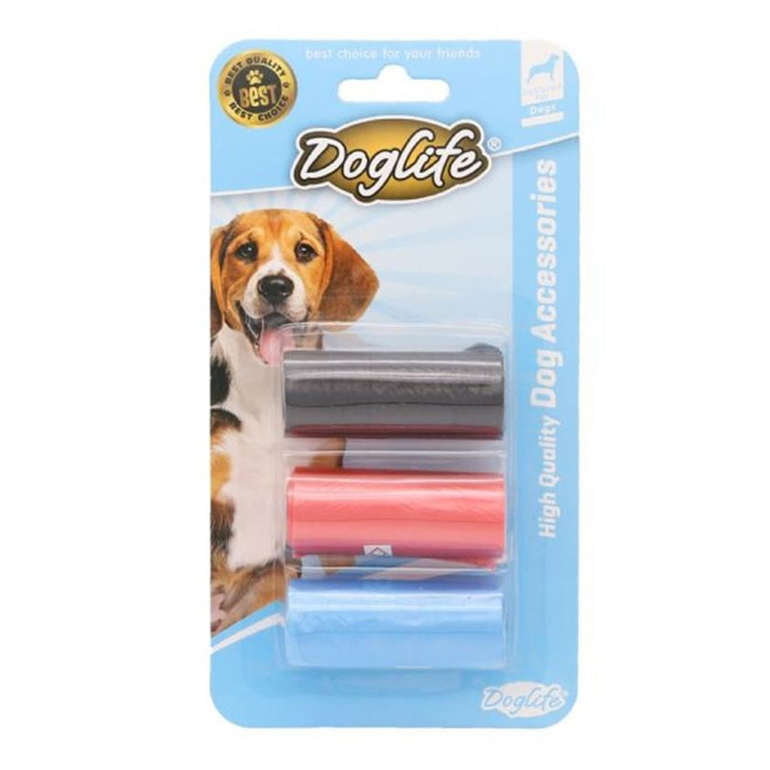 Doglife Renkli Dışkı Toplama Poşeti 3lü