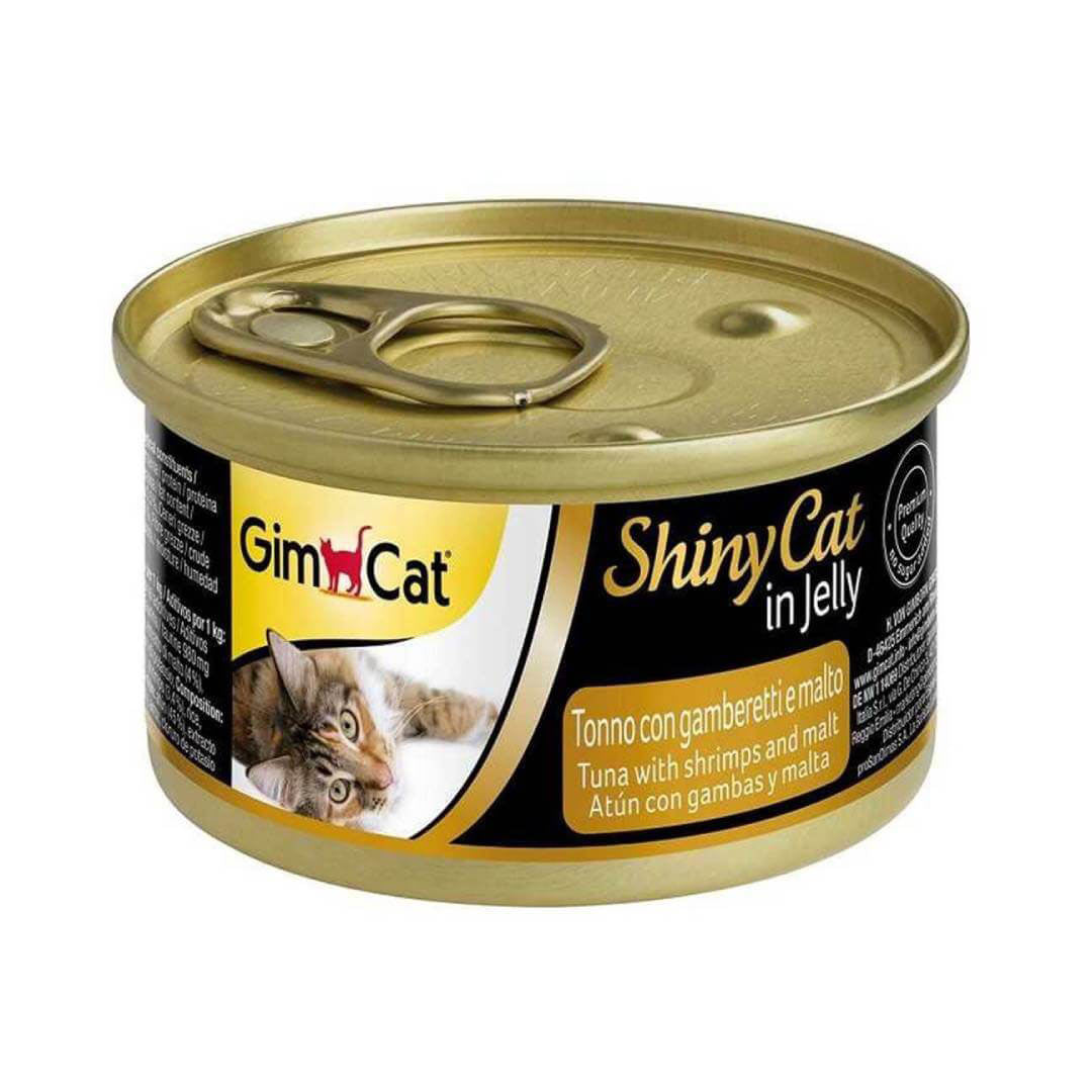 GimCat Shinycat Ton Balıklı ve Karidesli Malt Özlü Kedi Konservesi 70gr