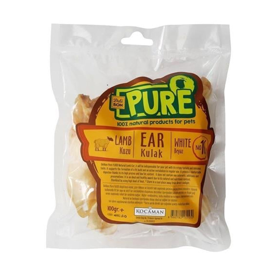 Delibon Kurutulmuş Kuzu Kulak Köpek Ödül Maması 100gr
