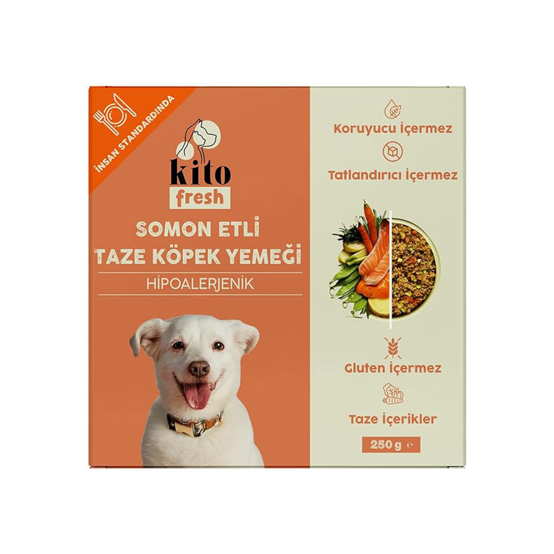 Kito Hipoalerjenik Fresh Somon Etli Taze Köpek Yemeği 250 Gr