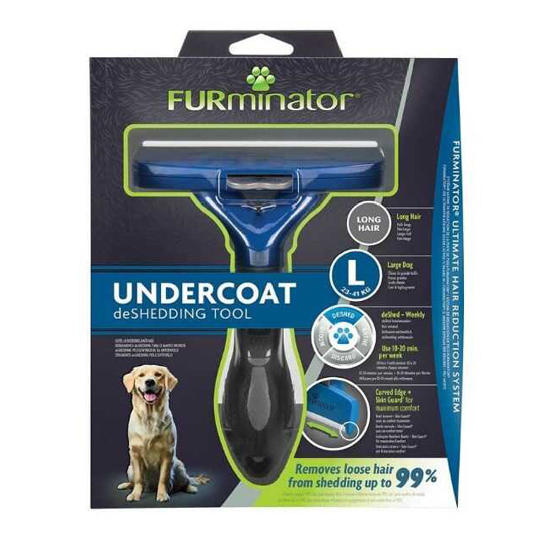 Furminator Long Hair Dog Grooming Tool Large