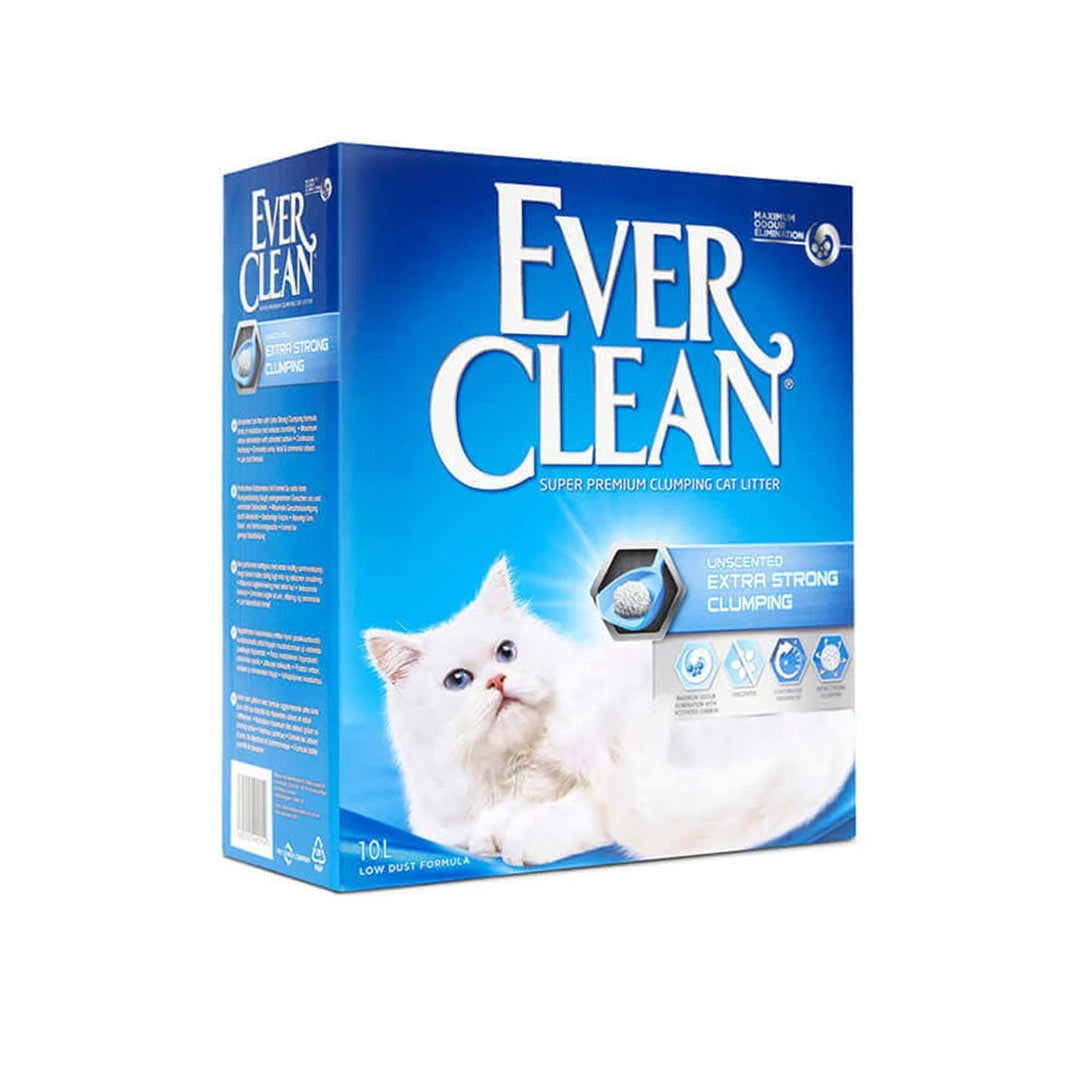 خاک گربه تودهای بدون بایگانی قدرتمند Ever Clean Extra Strength 10 لیتر