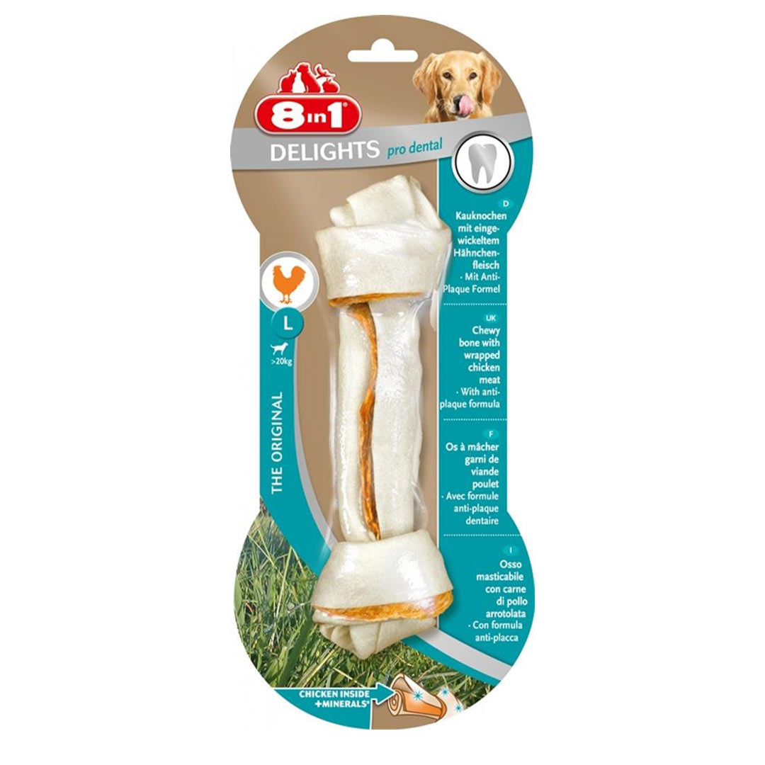 8 in 1 Delights Pro Dental Düğümlü Tavuk Etli Köpek Kemiği 85 gr