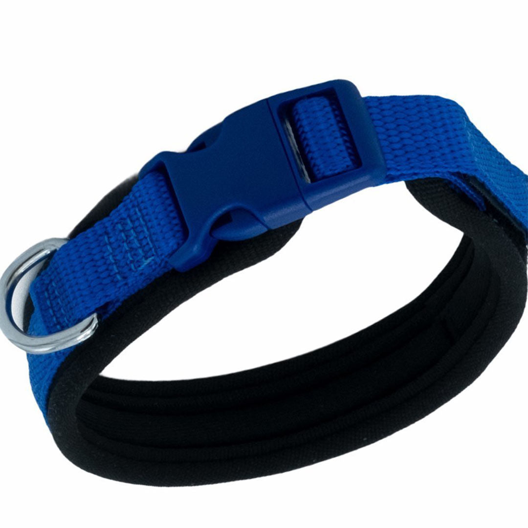 Doggie Havalı Dokumadan El Yapımı Royal Mavi Köpek Boyun Tasması 1,5X30- 40 Cm