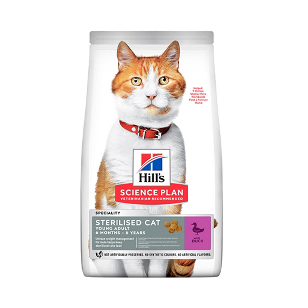 غذای گربه بالغ طرح علمی هیل با اردک استریل شده 1.5 کیلوگرم