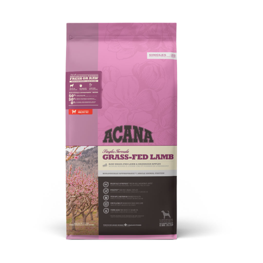 Acana Grass Fed Lamb Tahılsız Kuzu Etli ve Elmalı Yetişkin Köpek Maması 17kg