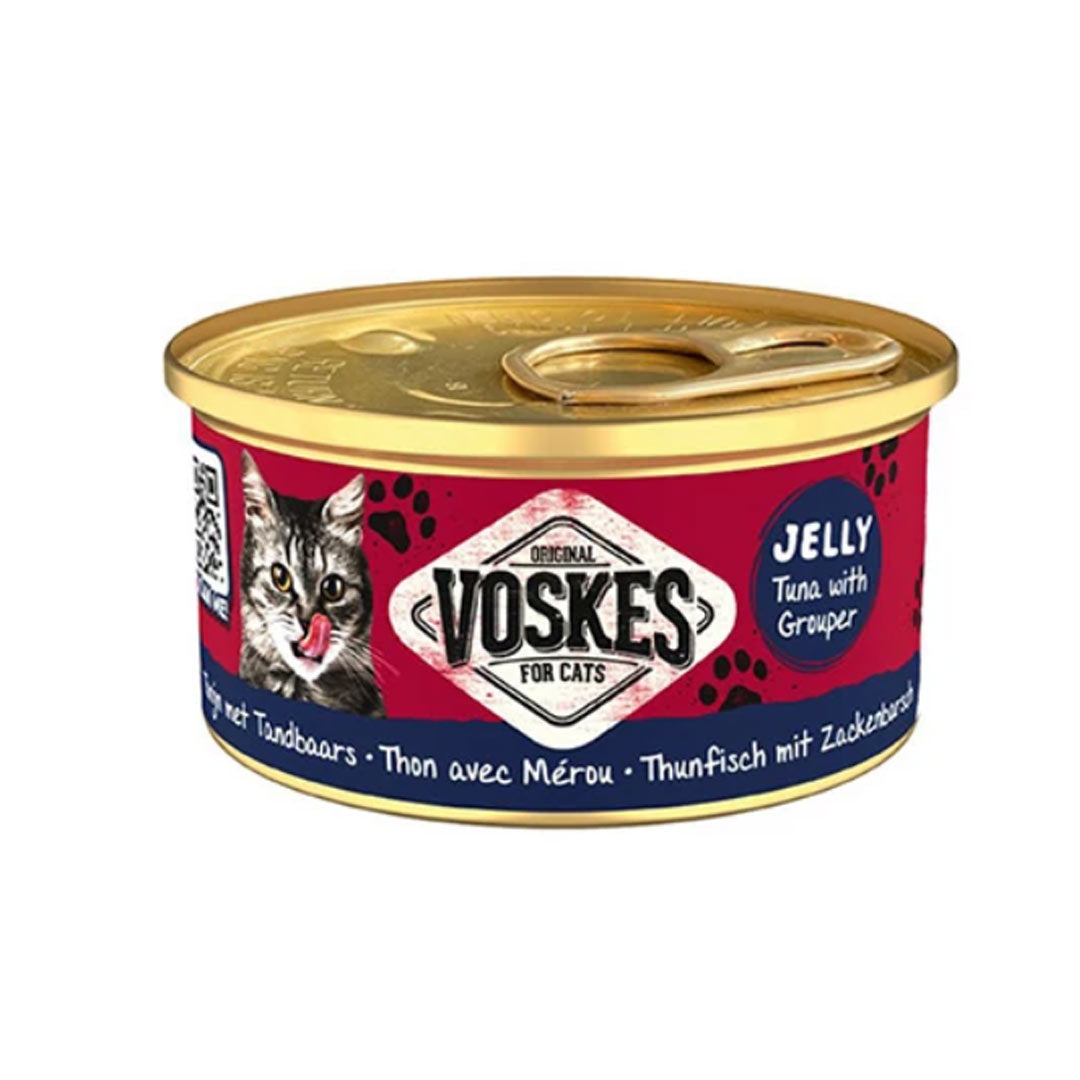 Voskes Soslu Ton ve Orfoz Balıklı Yetişkin Kedi Konservesi 85gr