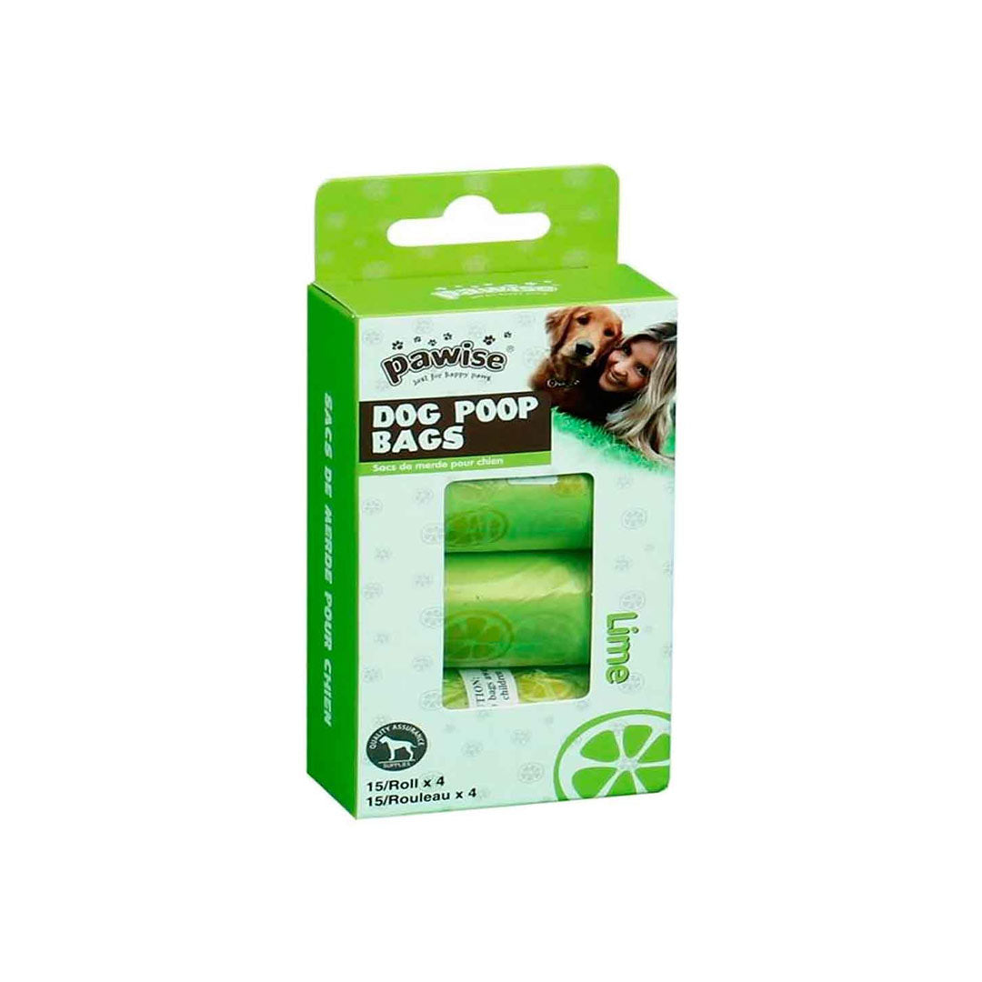 کیسه های دفع سگ بوی لیمو Pawise 4 رول 15 عددی