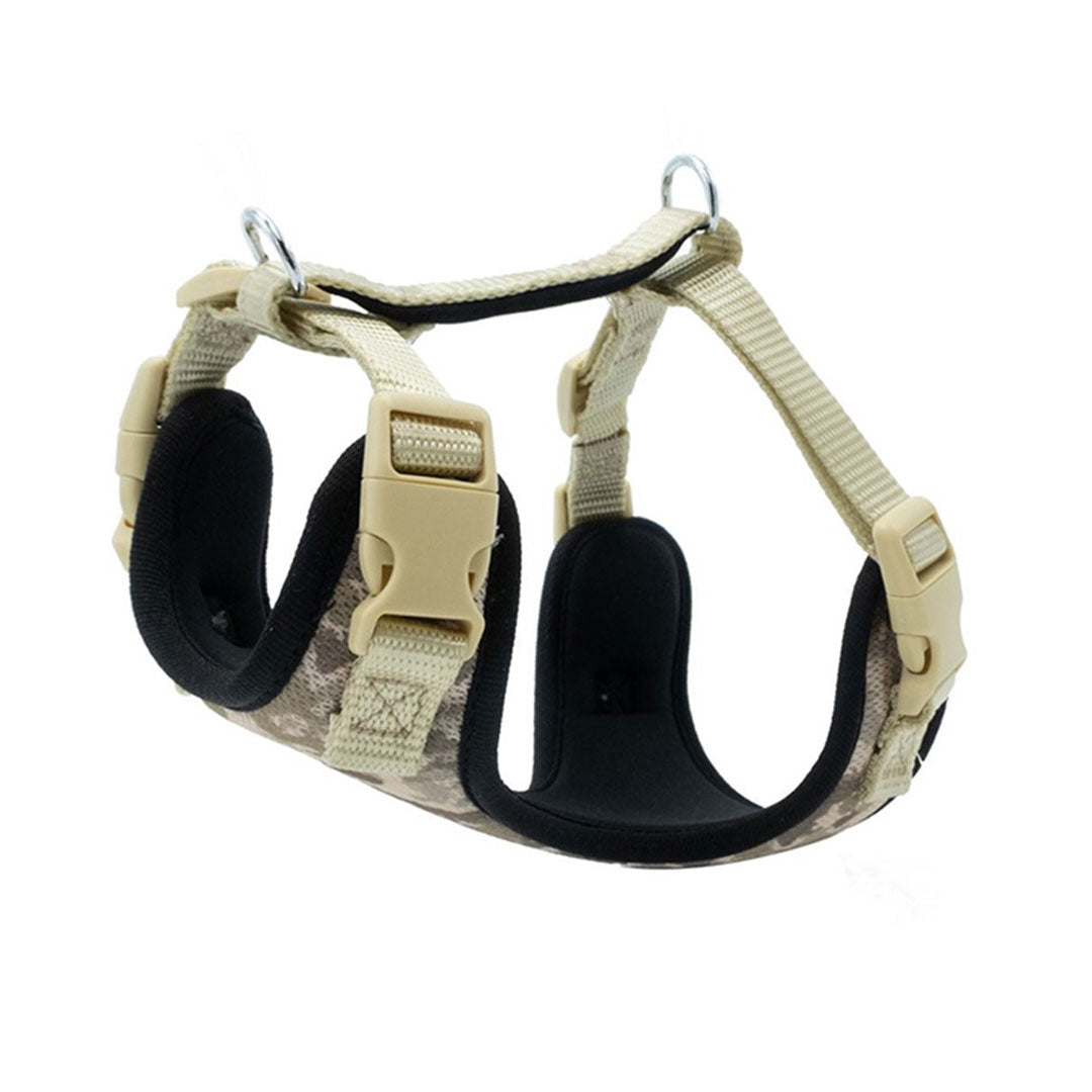 Doggie Havalı Dokuma Göğüs Tasması Kamuflaj 2.5x70-80cm