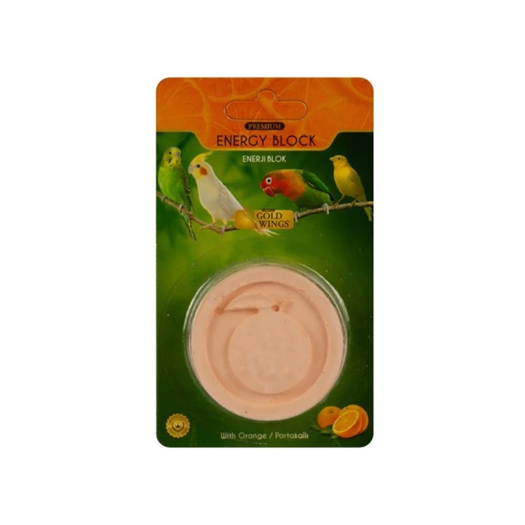 بلوک انرژی پریمیوم بالهای طلایی برای پرندگان با پرتقال