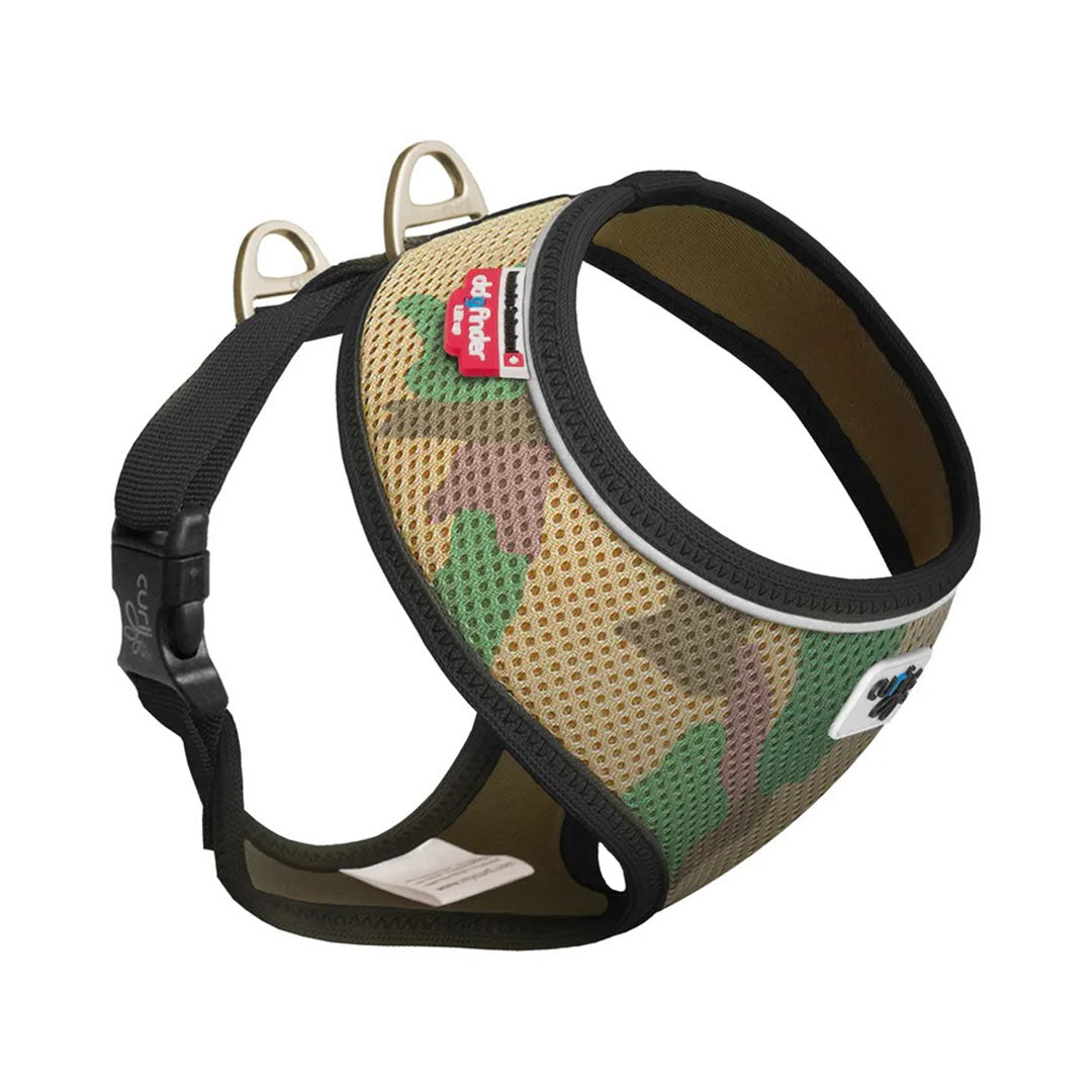 Curli Basic Air-Mesh Camo Köpek Göğüs Tasması XL