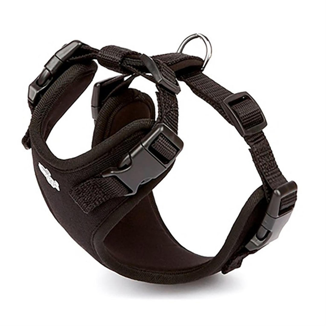 Doggie Havalı Dokumadan El Yapımı Siyah Köpek Göğüs Tasması 1,5x40-50cm