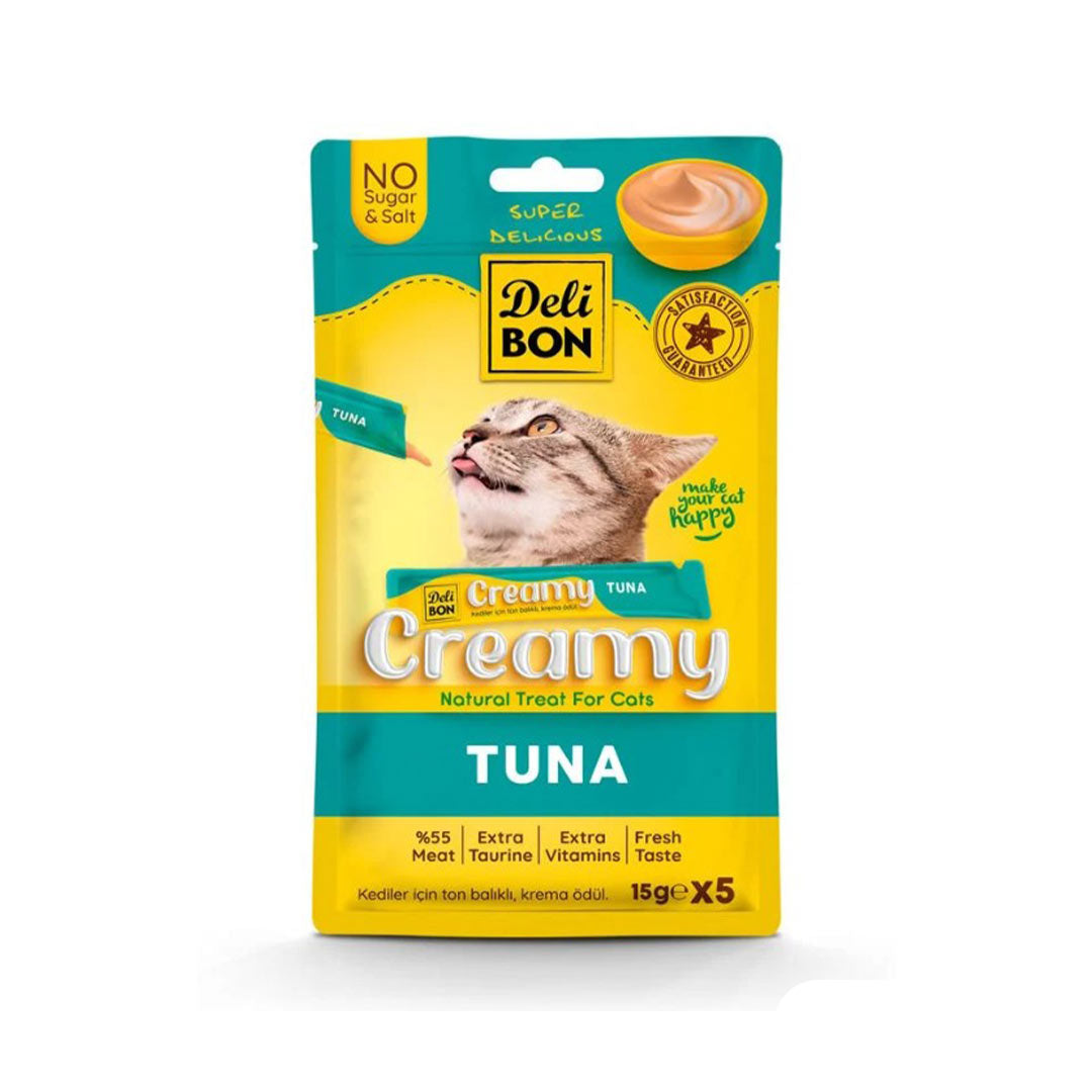 Delibon Creamy Ton Balıklı Sıvı Kedi Ödül Maması 5x15gr