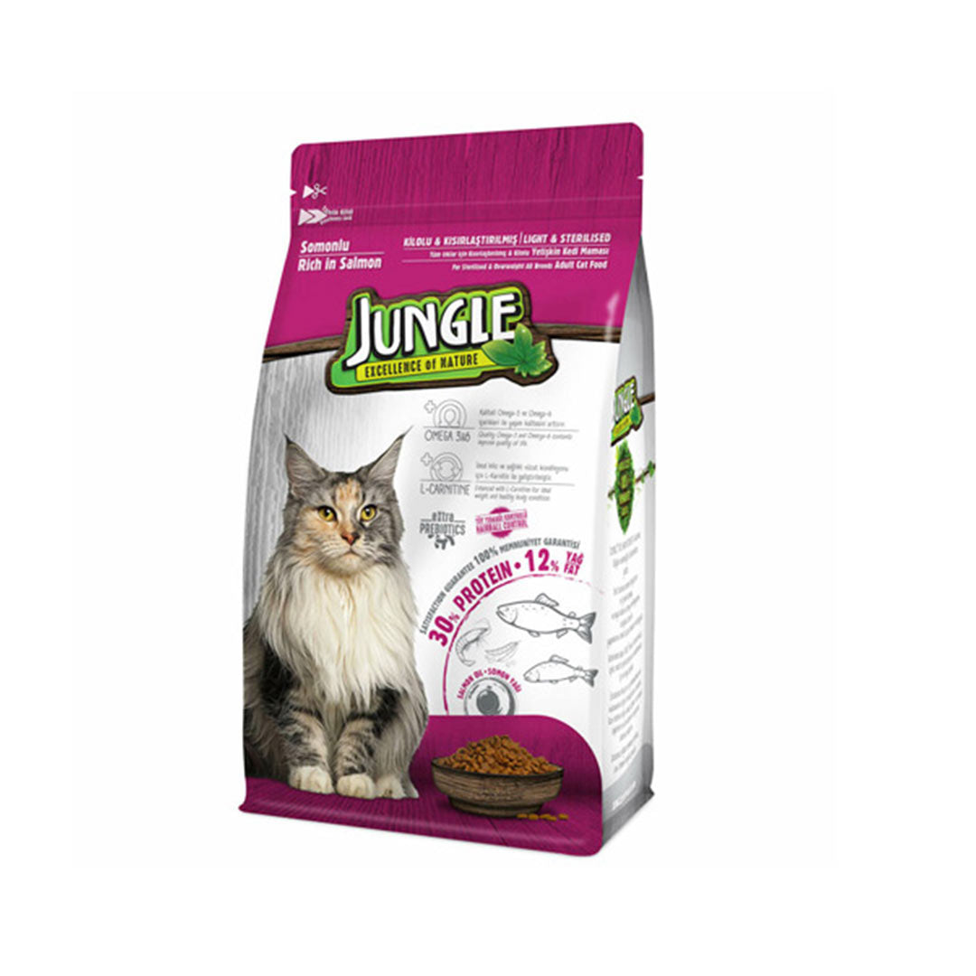 Jungle Somonlu Kısırlaştırılmış Kuru Kedi Maması 1.5 Kg