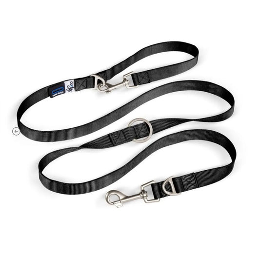 Curli Naylon Ayarlanabilen Siyah Köpek Gezdirme Tasması Large