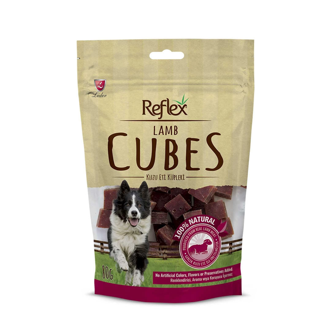 Reflex Lamb Meat Cube Dog Treat 80gr