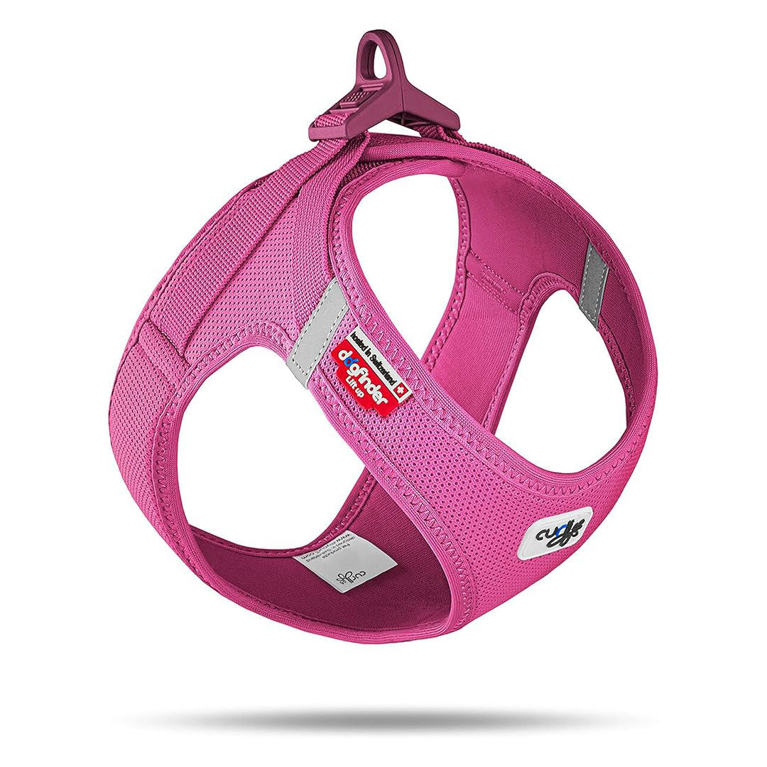 Curli Clasp Air-Mesh Fuşya Köpek Göğüs Tasması 3XS