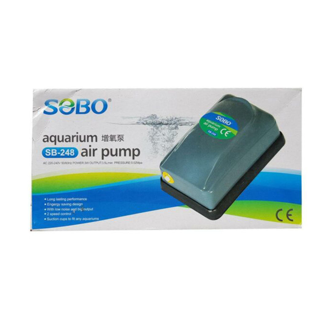 موتور هوای تک خروجی Sobo SB-248 برای آکواریوم 3 لیتر در روز 3 وات