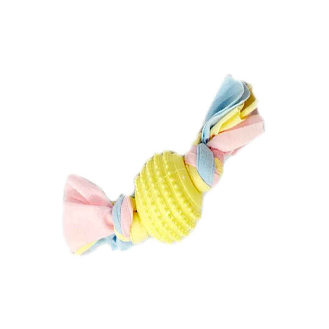 يورودوج كرة مسننة لخدش الأسنان باللون الأصفر للجرو 17 سم