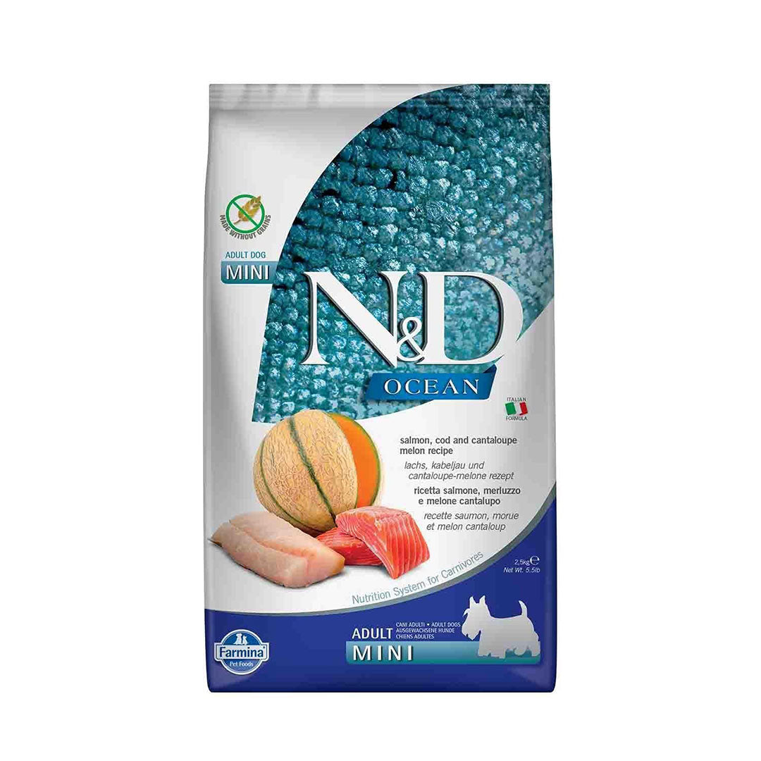 N&D Small Breed Dog Food with Herring, Salmon, and Cantaloupe 2.5 kg