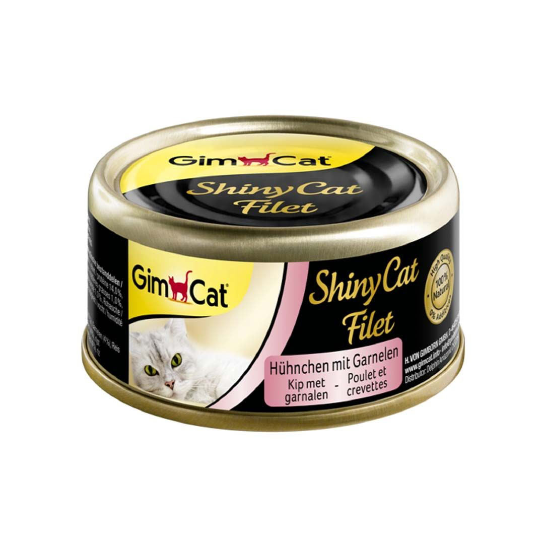 Gimcat Shinycat Kıyılmış Tavuk ve Karidesli Fileto Kedi Konservesi 70 gr