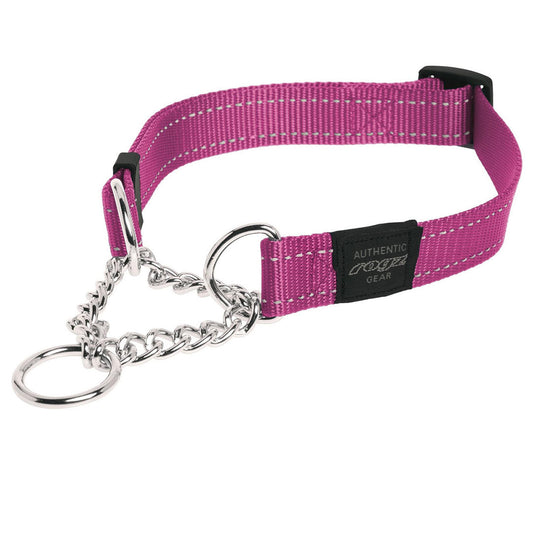 Rogz Utility Control Pink Dog Collar with Circles Size L