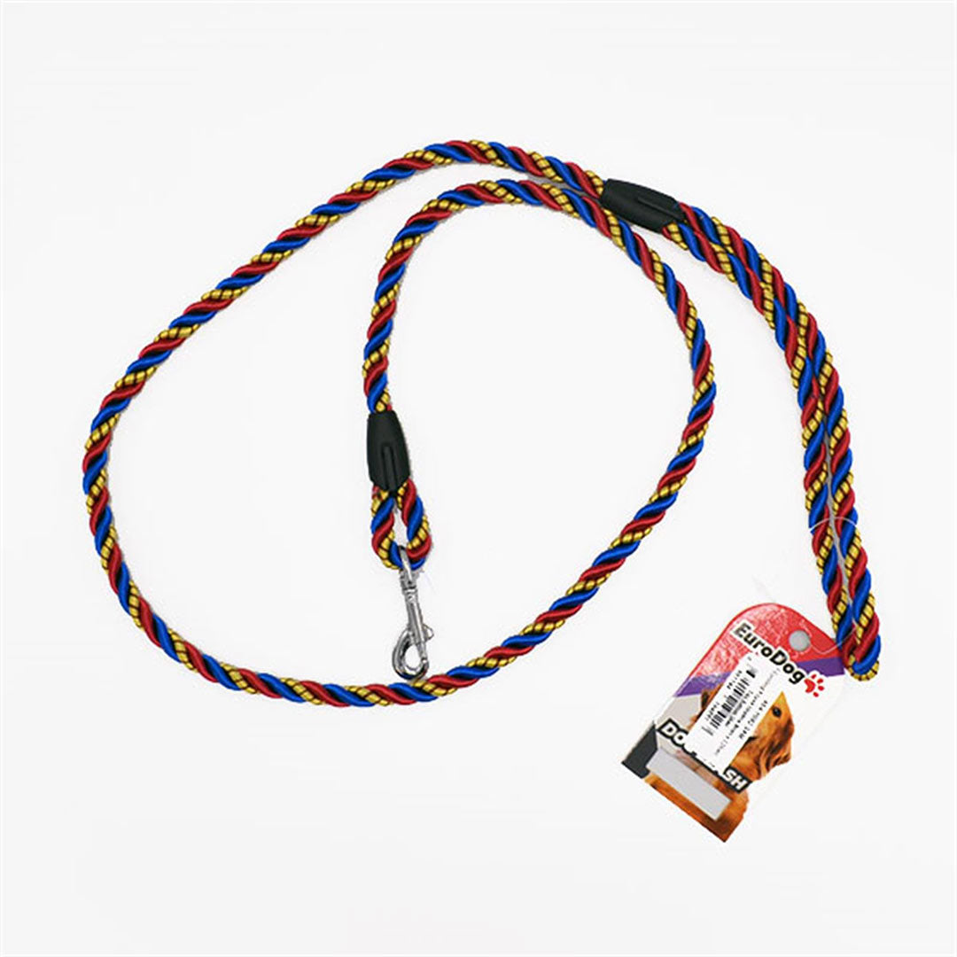 EuroDog Yellow/Red/Blue Dog Walking Leash 8mmx120cm