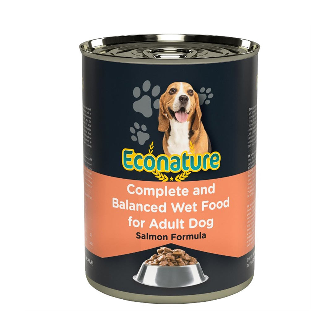 Econature Salmon Adult Dog Canned Food 400 Gr