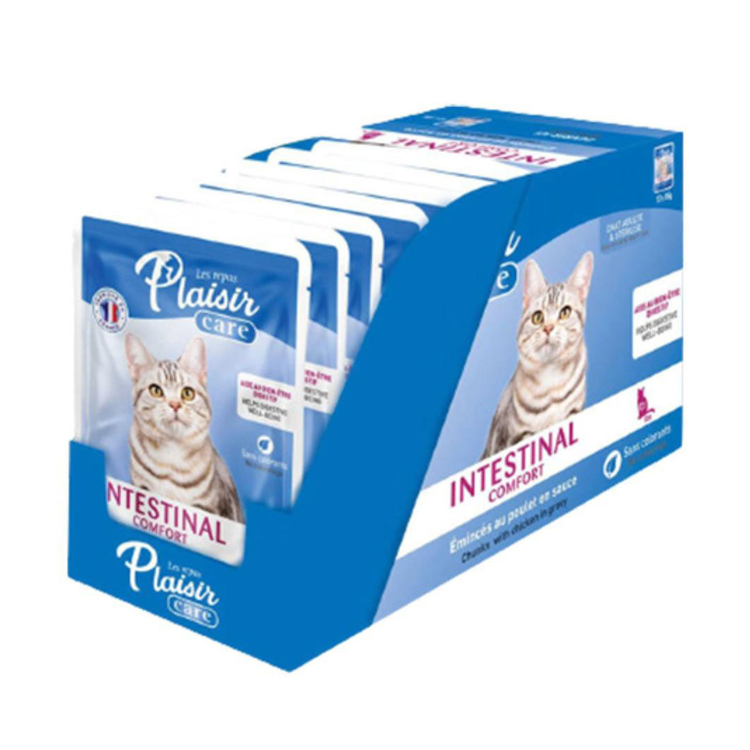 Plaisir Care Intestinal Comfort Tavuklu Soslu Parçalar Kısırlaştırılmış Yetişkin Kedi Yaş Maması 85 gr 12'lı