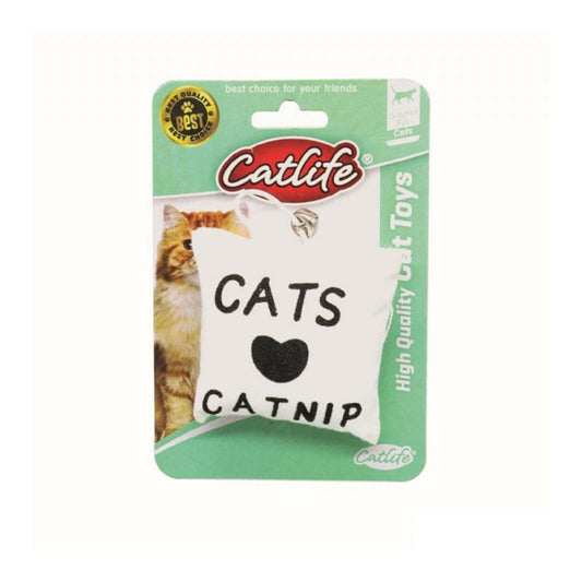 Catlife Catnip Cushion with Bell Toy for Cats 8x8cm